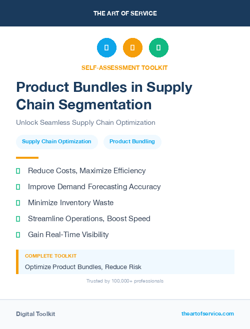 Product Bundles in Supply Chain Segmentation