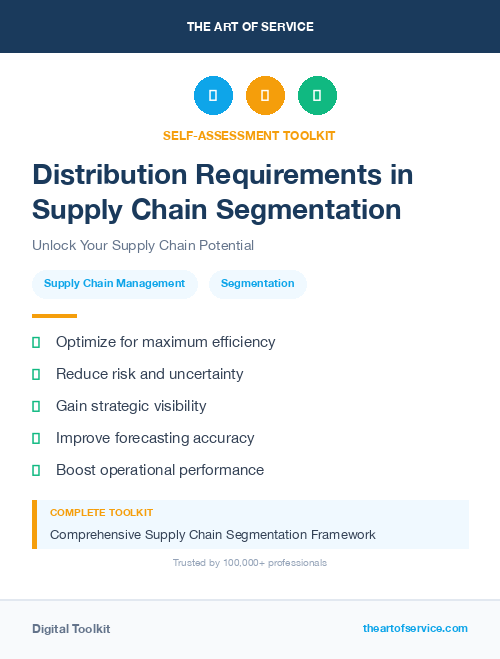 Distribution Requirements in Supply Chain Segmentation