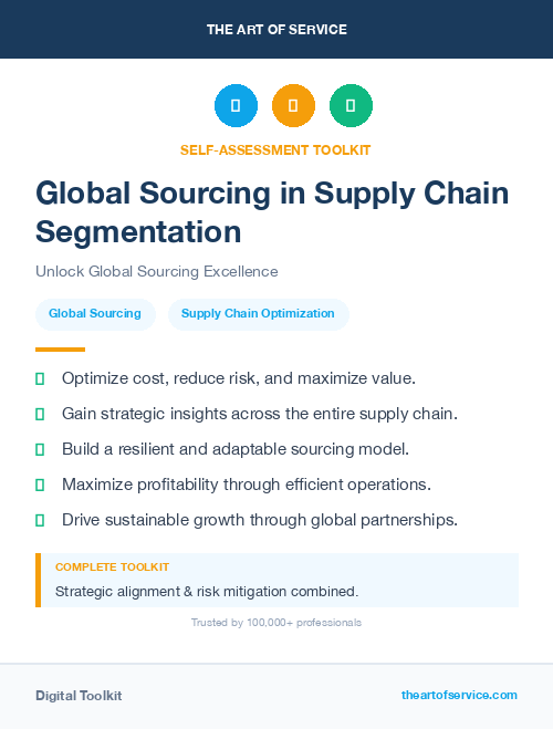 Global Sourcing in Supply Chain Segmentation