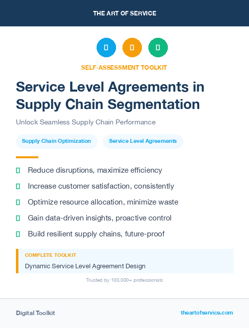 Service Level Agreements in Supply Chain Segmentation