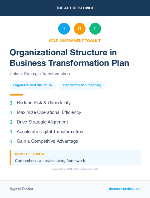 Organizational Structure in Business Transformation Plan