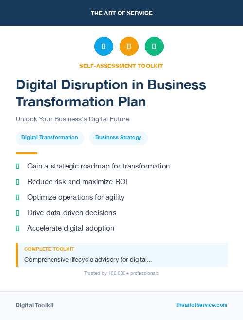 Digital Disruption in Business Transformation Plan