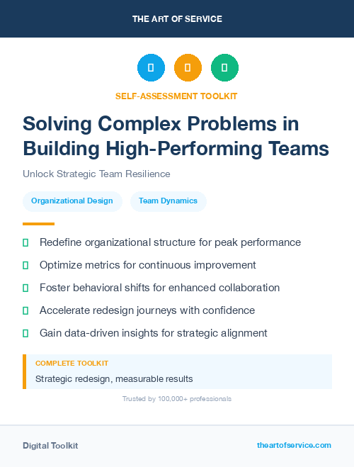 Solving Complex Problems in Building High-Performing Teams