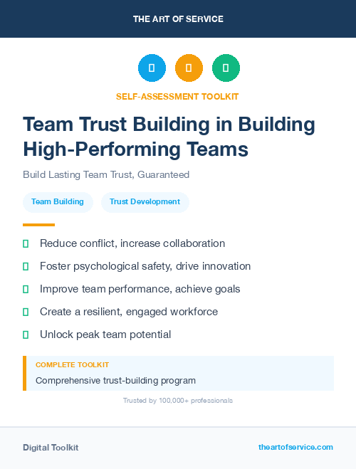 Team Trust Building in Building High-Performing Teams
