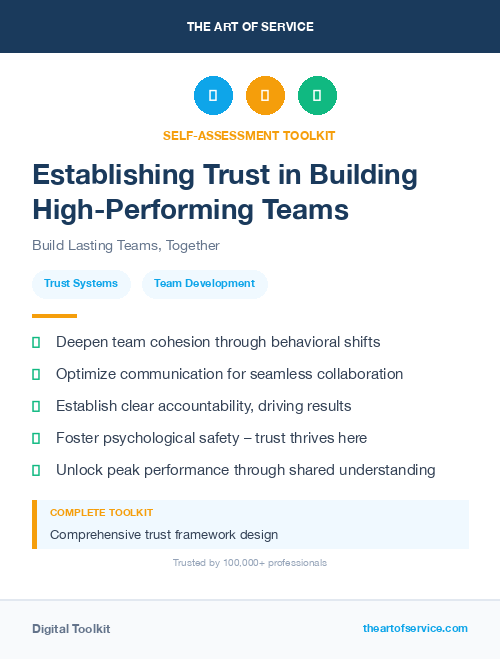 Establishing Trust in Building High-Performing Teams