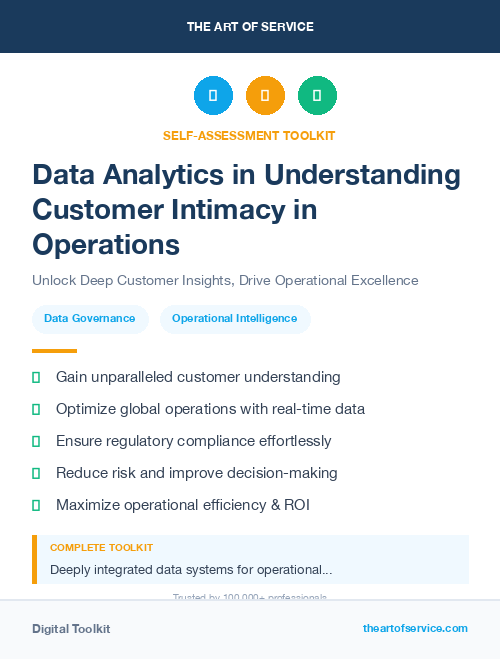 Data Analytics in Understanding Customer Intimacy in Operations