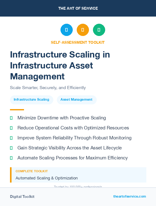 Infrastructure Scaling in Infrastructure Asset Management