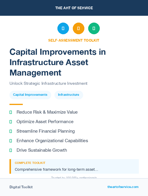 Capital Improvements in Infrastructure Asset Management