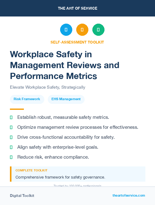 Workplace Safety in Management Reviews and Performance Metrics