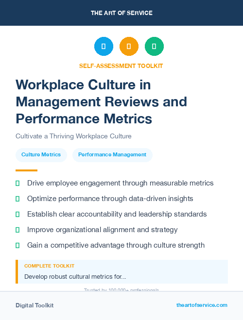 Workplace Culture in Management Reviews and Performance Metrics