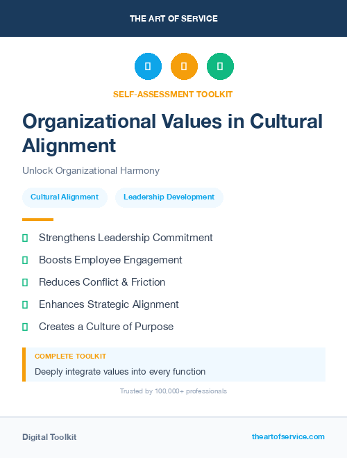 Organizational Values in Cultural Alignment