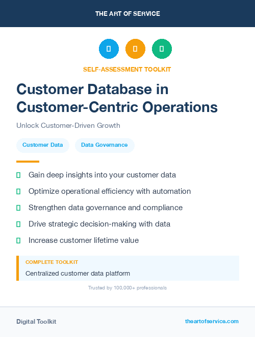 Customer Database in Customer-Centric Operations