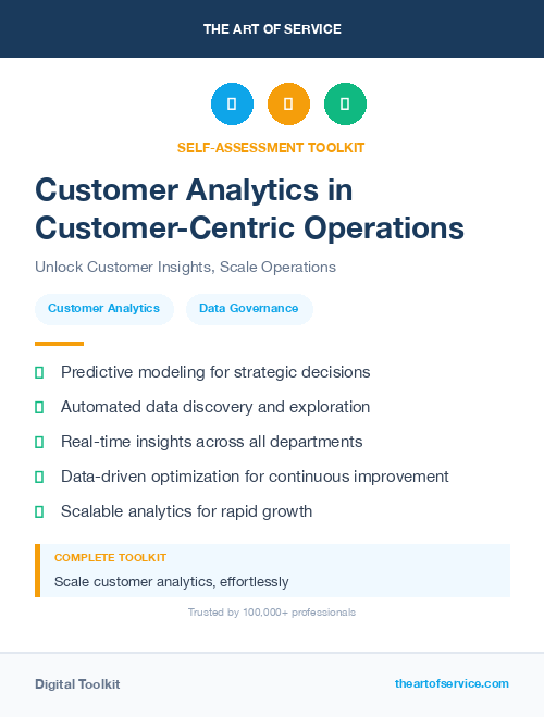 Customer Analytics in Customer-Centric Operations