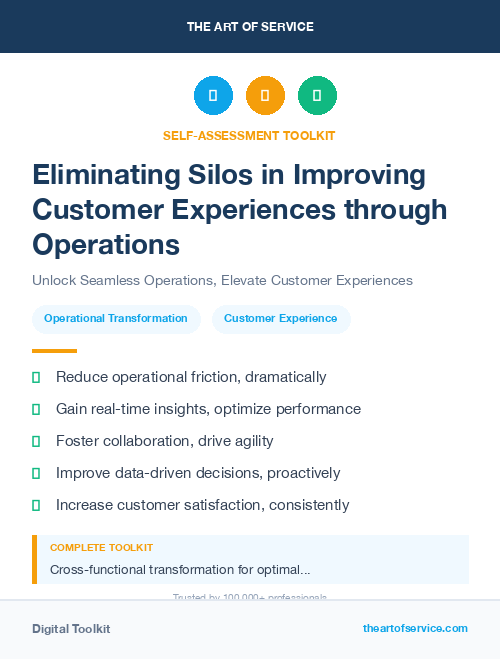 Eliminating Silos in Improving Customer Experiences through Operations