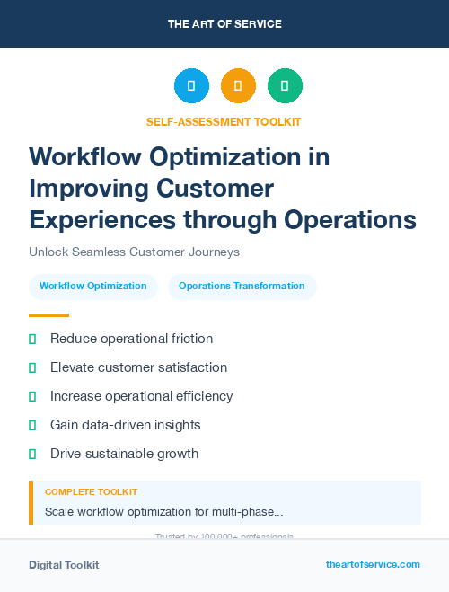 Workflow Optimization in Improving Customer Experiences through Operations