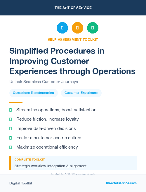 Simplified Procedures in Improving Customer Experiences through Operations