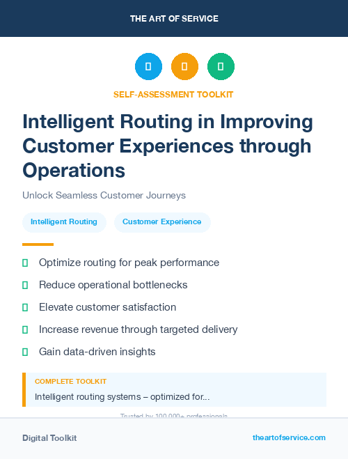 Intelligent Routing in Improving Customer Experiences through Operations