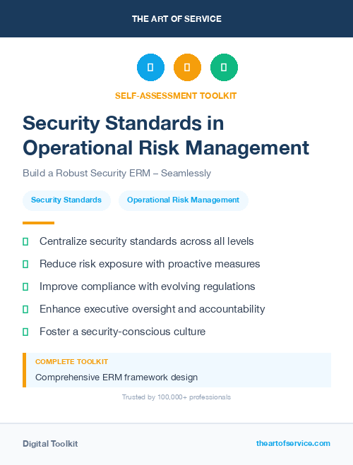 Security Standards in Operational Risk Management