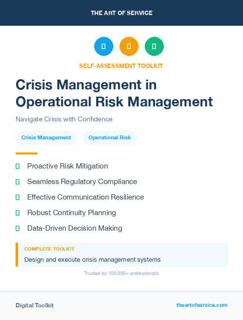 Crisis Management in Operational Risk Management