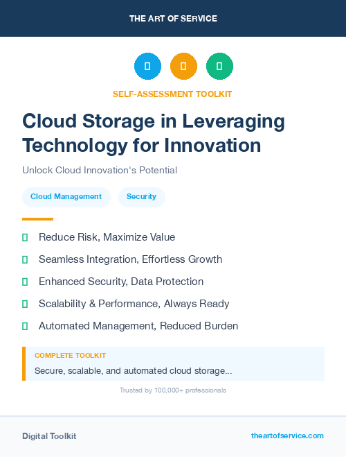 Cloud Storage in Leveraging Technology for Innovation