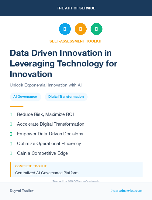 Data Driven Innovation in Leveraging Technology for Innovation