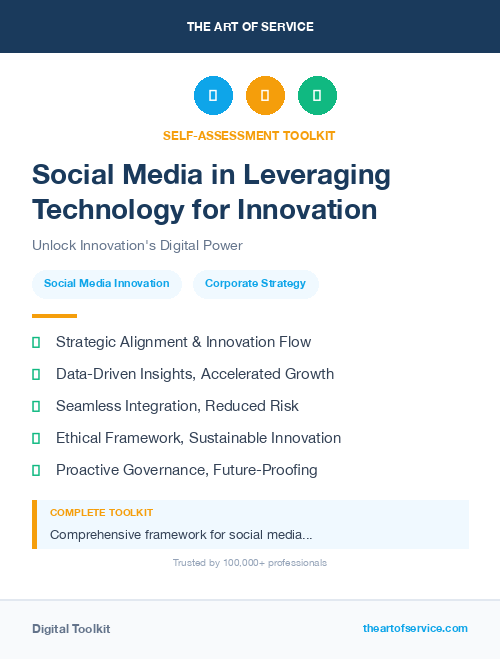 Social Media in Leveraging Technology for Innovation