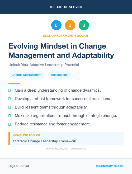 Evolving Mindset in Change Management and Adaptability