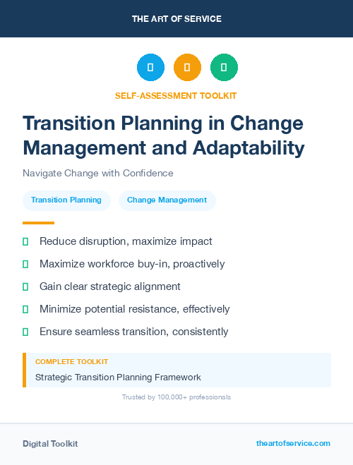 Transition Planning in Change Management and Adaptability