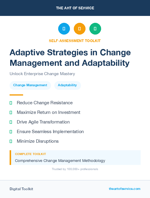 Adaptive Strategies in Change Management and Adaptability