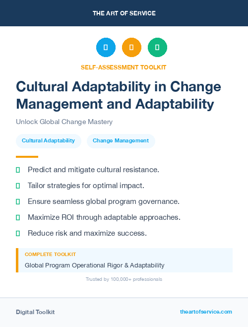 Cultural Adaptability in Change Management and Adaptability