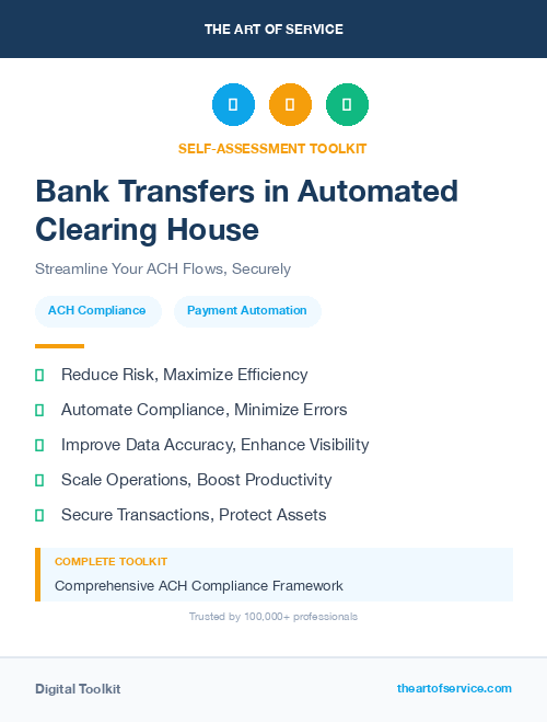 Bank Transfers in Automated Clearing House