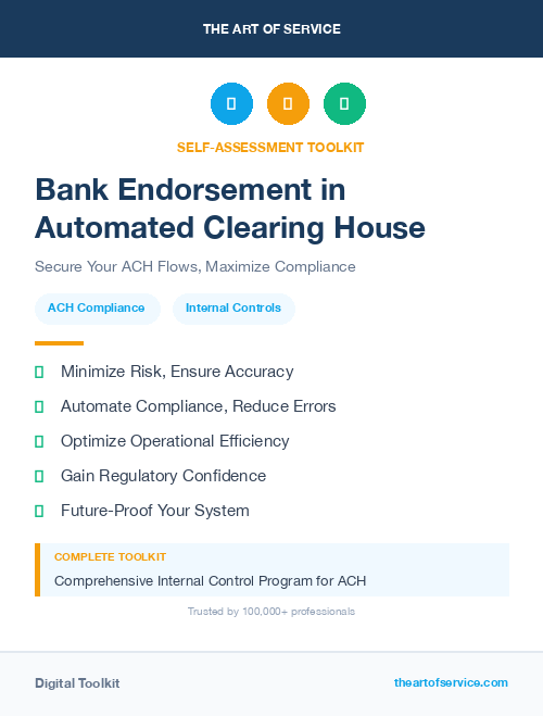 Bank Endorsement in Automated Clearing House