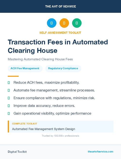 Transaction Fees in Automated Clearing House