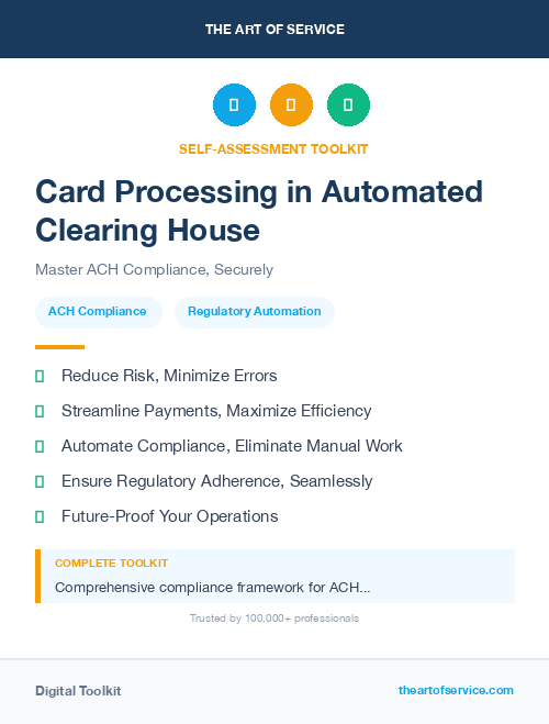 Card Processing in Automated Clearing House