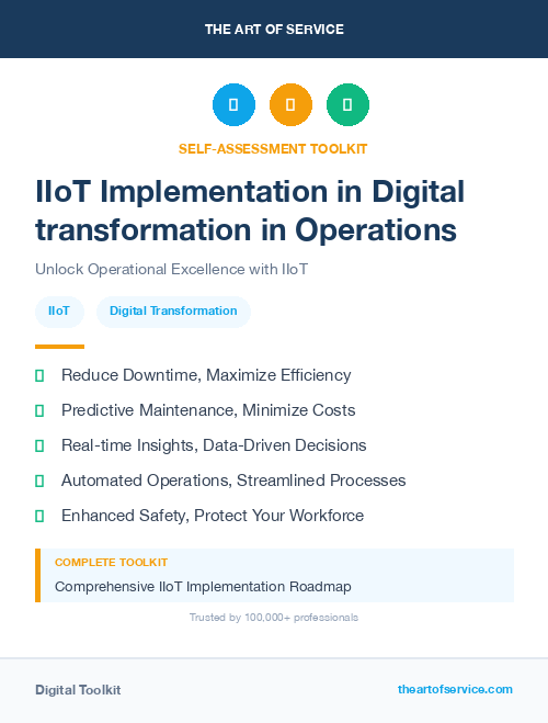 IIoT Implementation in Digital transformation in Operations
