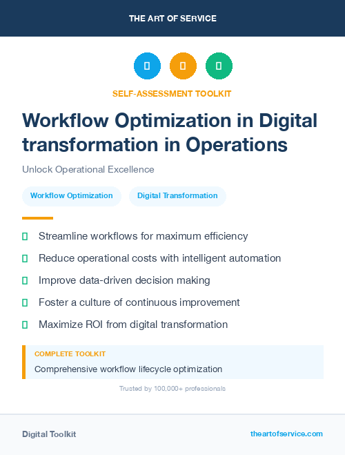 Workflow Optimization in Digital transformation in Operations