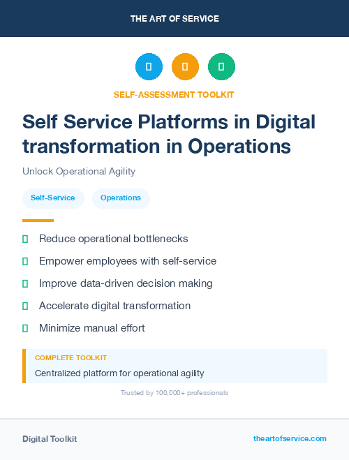 Self Service Platforms in Digital transformation in Operations