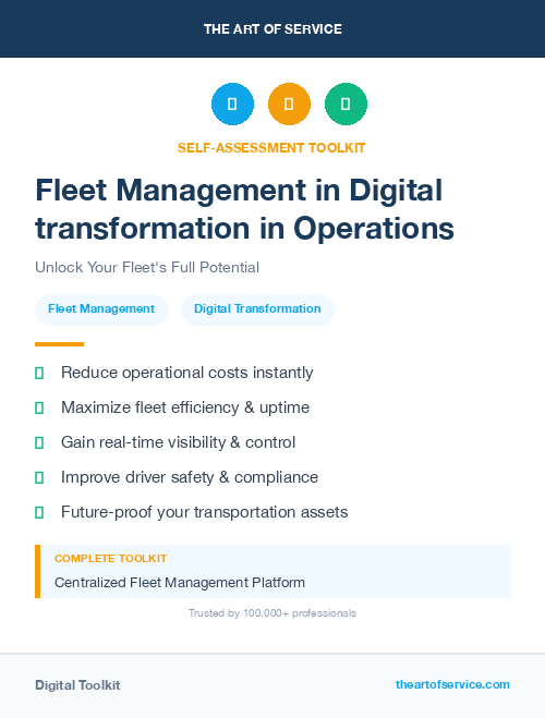 Fleet Management in Digital transformation in Operations