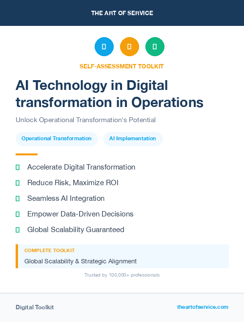 AI Technology in Digital transformation in Operations