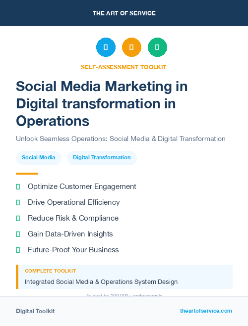 Social Media Marketing in Digital transformation in Operations