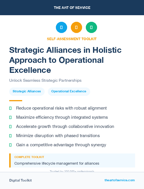 Strategic Alliances in Holistic Approach to Operational Excellence