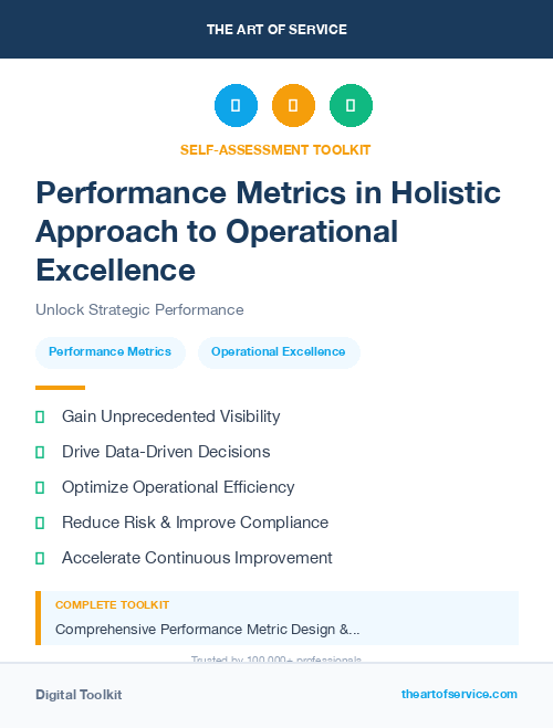 Performance Metrics in Holistic Approach to Operational Excellence