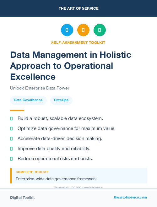 Data Management in Holistic Approach to Operational Excellence