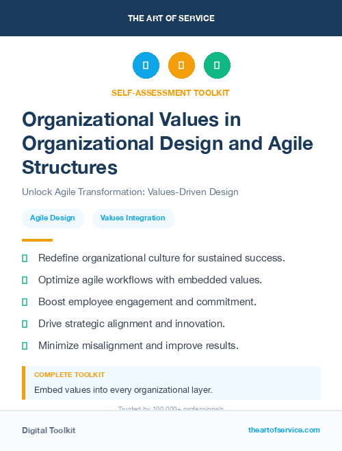 Organizational Values in Organizational Design and Agile Structures