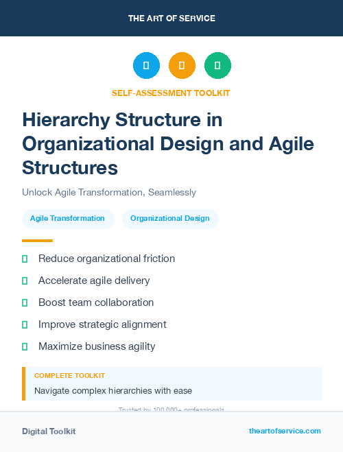 Hierarchy Structure in Organizational Design and Agile Structures