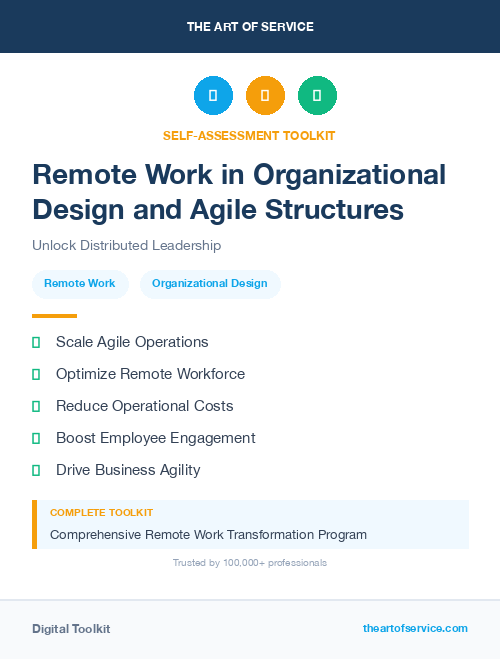 Remote Work in Organizational Design and Agile Structures