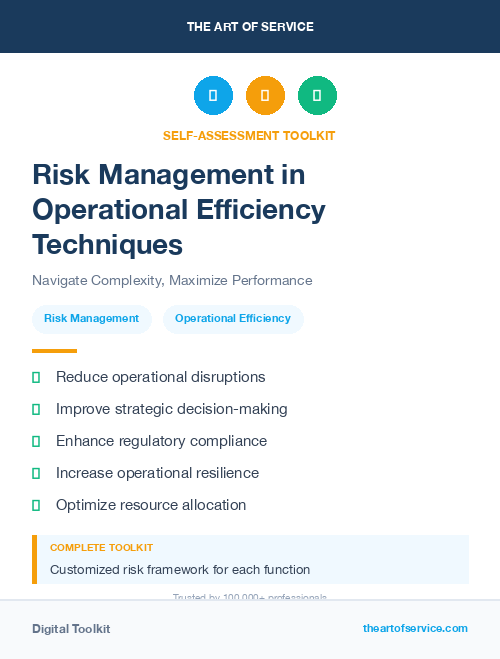 Risk Management in Operational Efficiency Techniques