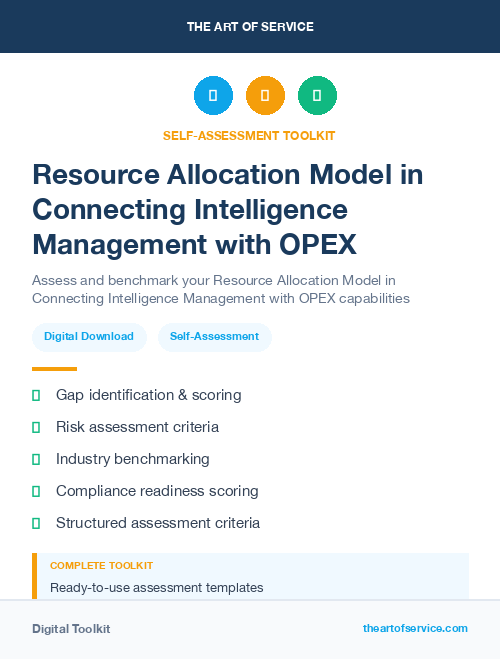 Resource Allocation Model in Connecting Intelligence Management with OPEX