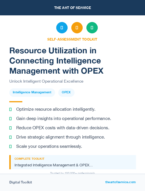Resource Utilization in Connecting Intelligence Management with OPEX