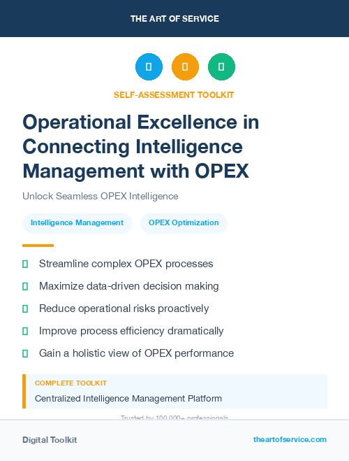 Operational Excellence in Connecting Intelligence Management with OPEX